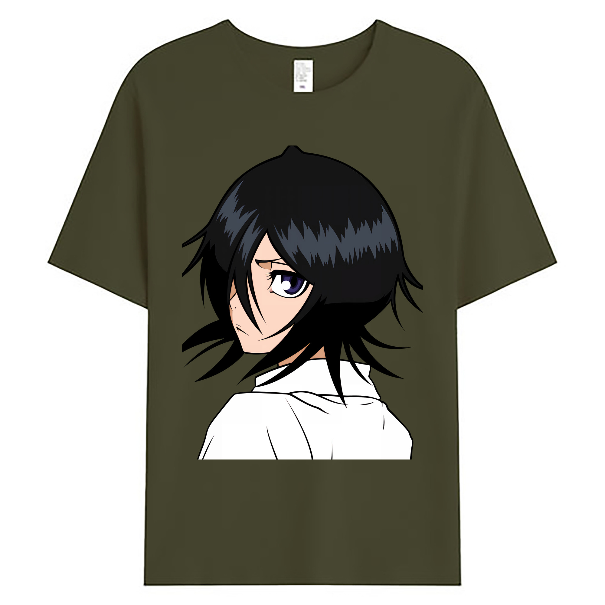 （画像用） ブリーチ 朽木ルキア BLEACH Kuchiki Rukia 綿100％ メンズ半袖Tシャツ｜肌触りやわらか＆通気性